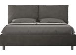 Ityhome - Letto Senza Rete Imbottito 160X210 Microfibra Grigio Antea