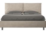 Ityhome - Letto Con Rete Imbottito 160X210 Microfibra Sabbia Antea