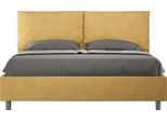 Ityhome - Letto Contenitore Imbottito 160X210 Microfibra Ocra Antea