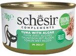 Schesir Adult Cibo Umido Per Gatti In Gelatina, Tonno Con Alghe, 70 G