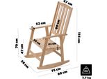 Sedia A Dondolo Kadax In Legno Naturale