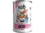 Tuf Tuf Cibo Umido Per Gatti, Carne In Scatola Con Vitello, 400 G
