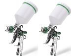 Aopunly 2 X Pistola Hvlp 3 Ugelli (1,4/1,7/2,0 Mm), Tazza Da 600 Ml, Larghezza Di Spruzzo Regolabile, Pistola A Spruzzo Pistola Ad Aerografo
