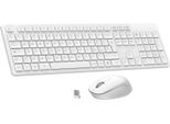 Tastiera E Mouse, Set Mouse E Tastiera Per Computer Usb 2,4 Ghz, Qwerty, Dimensioni Complete, Tastiera Ergonomica, Numerica, Tasti Rapidi Per Hp/Mac