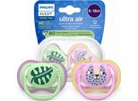 Philips Avent Succhietto SCF087/13 Ultra Air, Succhietto Classico Per Bambini, Ortodontico, Silicone, Bambino/Ragazza, Lavabile In Lavastoviglie