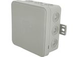 Scatola Di Giunzione Da Esterno 85X85X41Mm IP54 12 Ingressi A Scatto Con Aperture Per L'inserimento Di Bussole Grigio V6 EDO777915 Edo Technic