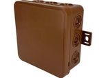 Scatola Di Derivazione Flessibile Per Montaggio A Superficie 85X85X41Mm IP54 12 Ingressi Per Cavi Con Fori Senza Attrezzi Marrone V6 EDO777914 Edo Technic