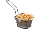 Hendi Miniatur-FrittierköRbe Stapelbar, Schwarz, 130X115X(H)80Mm