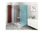 Polysan Fortis Line - Porta Doccia 1000 Mm, Sinistra, Cromo/Vetro Chiaro FL1010L