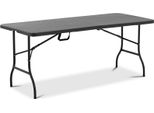Tavolo Pieghevole Royal Catering - 1.830 X 750 X 740 Mm - - 150 Kg - Interno/Esterno - Nero