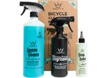 Peaty's Wash Degrease Lubricate Dry Starter Pack 1 L-500 Ml-120 Ml Ciclo Pulizia E Manutenzione