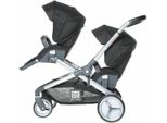 Red Castle Evolutwin, Capottina, Passeggino Tandem, Ruote Fisse, Pieghevole, Nero