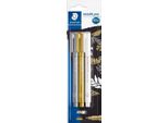 10X Staedtler 8323-S BK3 Metal.Pen Oro, Argento E Bianco Bk