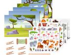 Heyda 203781003 Heyda Rubbelsticker Karten-Set "Zootiere"""