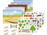 Heyda 203781002 Heyda Rubbelsticker Karten-Set "Bauernhof"""