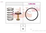 Termostato Eps Refrigerante 95 °C Per Nissan Qashqai Ii (J11, J11) X-TRAIL (T32)