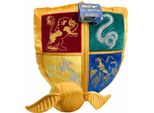 Poduszka Harry Potter Z Plush Figurką ZłOtego Znicza I Herbem Quidditcha