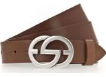 Vanzetti Pelle Cintura Full Leather Buckel Belt W80 Baileys Terracotta