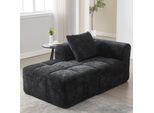 Lvhom Chaise Longue Divano Letto Con Cuscini, Poltrona Lounge, Poltrona Reclinabile, Poltrona Singola Con Tasca Laterale, Divano Funzione Letto, Poltrona Per Soggiorno, Nero