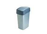Cestino Curver Pacific Flip Bin, 45 Litri, 37.6X29.4X65.3 Cm, Antracite/Grigio, Per Rifiuti