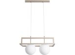 Lampada Da Soffitto Celeste Cashmere-Oro A 2 Luci Con Paralumi Bianchi E14 – Elegante Illuminazione Da Soffitto Per Il Soggiorno