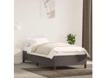 The Living Store Struttura Letto Grigio Scuro 90X200 Cm In Velluto