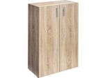 Casaria® Mobiletto Ingresso Vela A 2 Ante Con Ripiani 115,5X60X30Cm Credenza Comò Armadietto Multiuso Ufficio Cassettiera Mobile Entrata Mobiletti