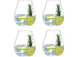 Riedel 5414/67 Gin Tonic GläSer Set 4 StüCk Und 4 Ekm Living Trinkhalme Aus Edelstahl