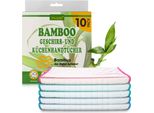 Panni Di Bambù Muxel - 10X Strofinacci Di Bambù - Panno Per La Pulizia Extra Assorbente - Morbidi Panni Di Bambù Per Lucidare, Asciugare E Pulire - Panni Multiuso Sostenibili Di Bambù