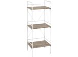 Haku MöBel Scaffale Scaffale Da Bagno Rovere Chiaro, Bianco - Mdf, Metallo, L/H/D: 34X96X27 Cm