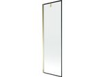 Mexen Next Schermo Doccia 1-Anta 60 X 150 Cm, Cornice Nera, Dorato - 895-060-000-00-70-50