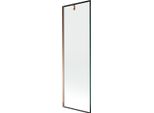 Mexen Next Paratia Da Doccia A 1 Anta 60 X 150 Cm, Cornice Nera, Oro Rosa - 895-060-000-00-70-60