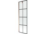 Mexen Next Paraschermo Doccia A 1 Anta 60 X 150 Cm, Griglia Nera, Oro Rosa - 895-060-000-00-77-60