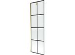 Mexen Next Paratia Per Doccia Ad 1 Anta 60 X 150 Cm, Griglia Nera, Dorata - 895-060-000-00-77-50