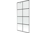 Mexen Next Paravento Per Vasca Da Bagno A 1 Anta 90 X 150 Cm, Griglia Nera, Cromo - 895-090-000-00-77-01