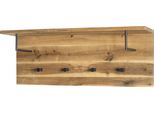 Haku MöBel Appendiabiti Da Parete Rovere Oliato, Nero - Legno Massiccio, Metallo, L/H/D: 80X30X20 Cm
