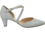 Gabor 01.363 Scarpe Da Donna - Decolletè Con Cinturino Argento Elegante Nuovo
