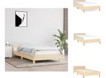 Vidaxl Struttura Letto Con Testiera In Tessuto Crema 80X200 Cm - Letti E Strutture Letto