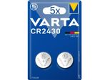 10X Varta CR2430 3V Batteria A Bottone Al Litio - 5X Blister Di 2 Pezzi