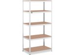 Msw Scaffalatura Per Carichi Pesanti - 100 X 60 X 200 Cm - Per 5 X 150 Kg - Grigio