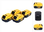 Batteria Dewalt Dcb 184 P4 18 V 5,0 Ah / 5000 Mah 4 Pz. Batteria Xr Agli Ioni Di Litio - Con Indicatore Del Livello Di Carica