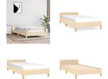 Vidaxl Giroletto Con Testiera Panna 80X200 Cm In Tessuto - Giroletto Con Testiera - Giroletti Con Testiera - Giroletto - Letto Con Testiera