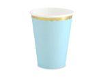 6 Bicchieri Di Carta Candy Party Blu Pastello 220Ml