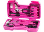 Set Di Attrezzi Ladies Pink SET01, Per Donne, 39 Pezzi, Rosa, In Valigetta