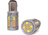 Lampadina Pezzo P21/5W Led BAY15D 12-24V 21/5W Bianco-Arancio Senza Errori