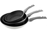 Set Di Padelle 3 Pezzi Induzione Antigraffio In Marmo Padella ø20-ø24-ø28Cm Per Tutti I Tipi Di Piano Cottura Grigio