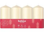 Candele Bolsius Pillar Advent, Natale, Crema, 48/100 Mm, Conf. 4 Pz