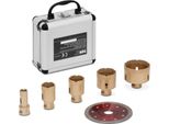 Set Di Corone Diamantate Msw - Per Smerigliatrice Angolare - 20 / 35 / 40 / 50 / 68 Mm - Disco Diamantato 115 Mm