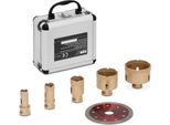 Set Di Corone Diamantate Msw - Per Smerigliatrici Angolari - 20 / 25 / 35 / 55 / 68 Mm - Disco Diamantato 115 Mm