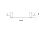 Lampadina A Led R7S Dimmerabile 118Mm 11W ø23Mm 1280Lumen 3000K